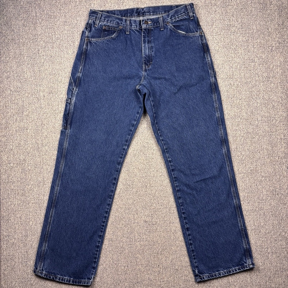 Dickies‎ W216 Relaxed Fit Carpenter Jeans Mens 34x34 Blue Denim Workwear